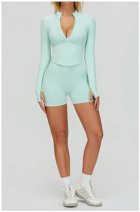 SWELTERING 2/3PCS Seamless Sportswear Fitness Sleeve Sports Suits