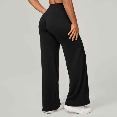Autumn Sand Pilates Straight Yoga Pants All Match Loose Wide Leg Pants Running Sports Fitness Hip Showing Trousers