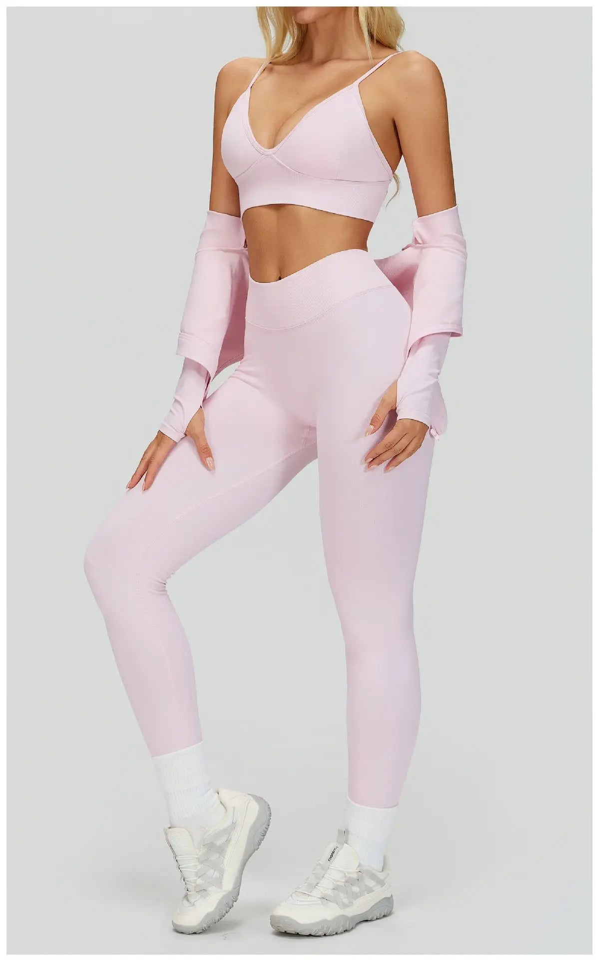 SWELTERING 2/3PCS Seamless Sportswear Fitness Sleeve Sports Suits