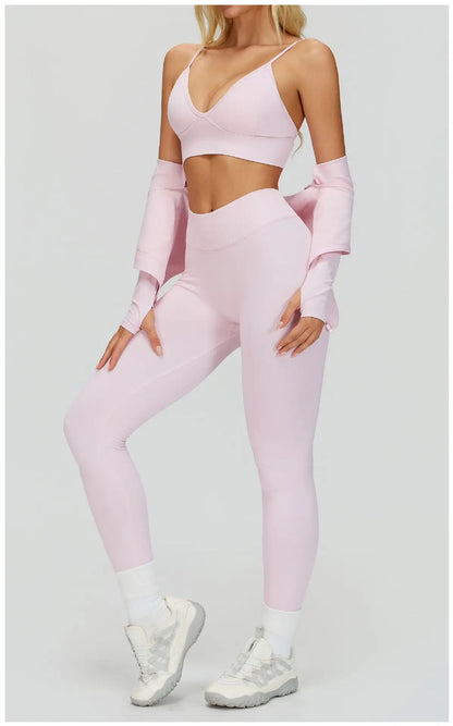 SWELTERING 2/3PCS Seamless Sportswear Fitness Sleeve Sports Suits