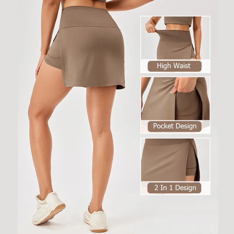 Padel Tennis 2-in-1 Running Skirt