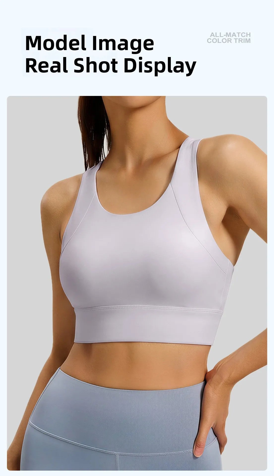 Women's Yoga Sports Bra Shock Absorption Gathered Nylon Elastic Top Running Fitness Vest Comfortable Breathable Fixed Pad