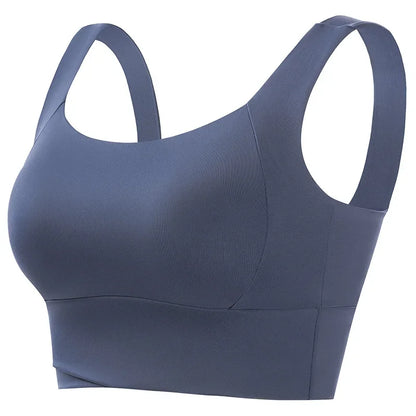 Women’s Padded High Impact Sports Bra – Racerback Workout Crop Top High Support Fitness Yoga Bra