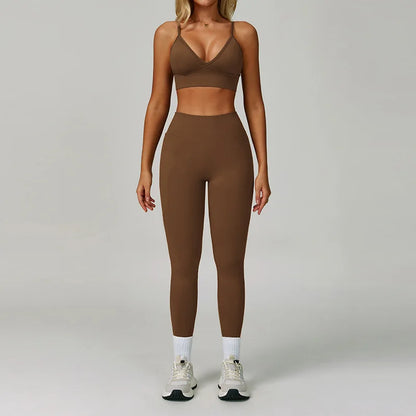 SWELTERING 2/3PCS Seamless Sportswear Fitness Sleeve Sports Suits