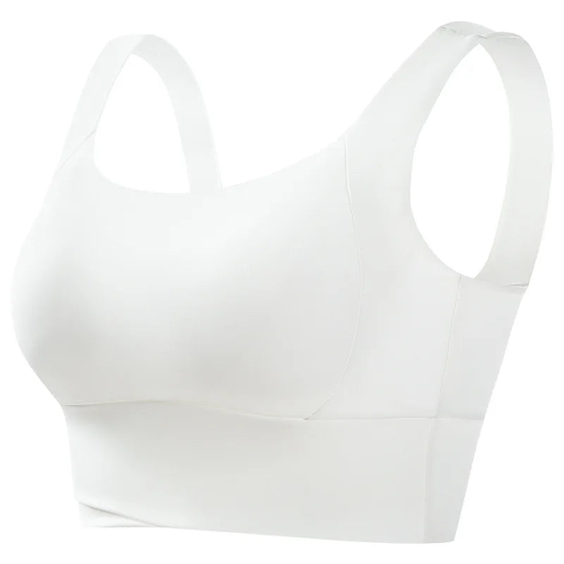 Women’s Padded High Impact Sports Bra – Racerback Workout Crop Top High Support Fitness Yoga Bra