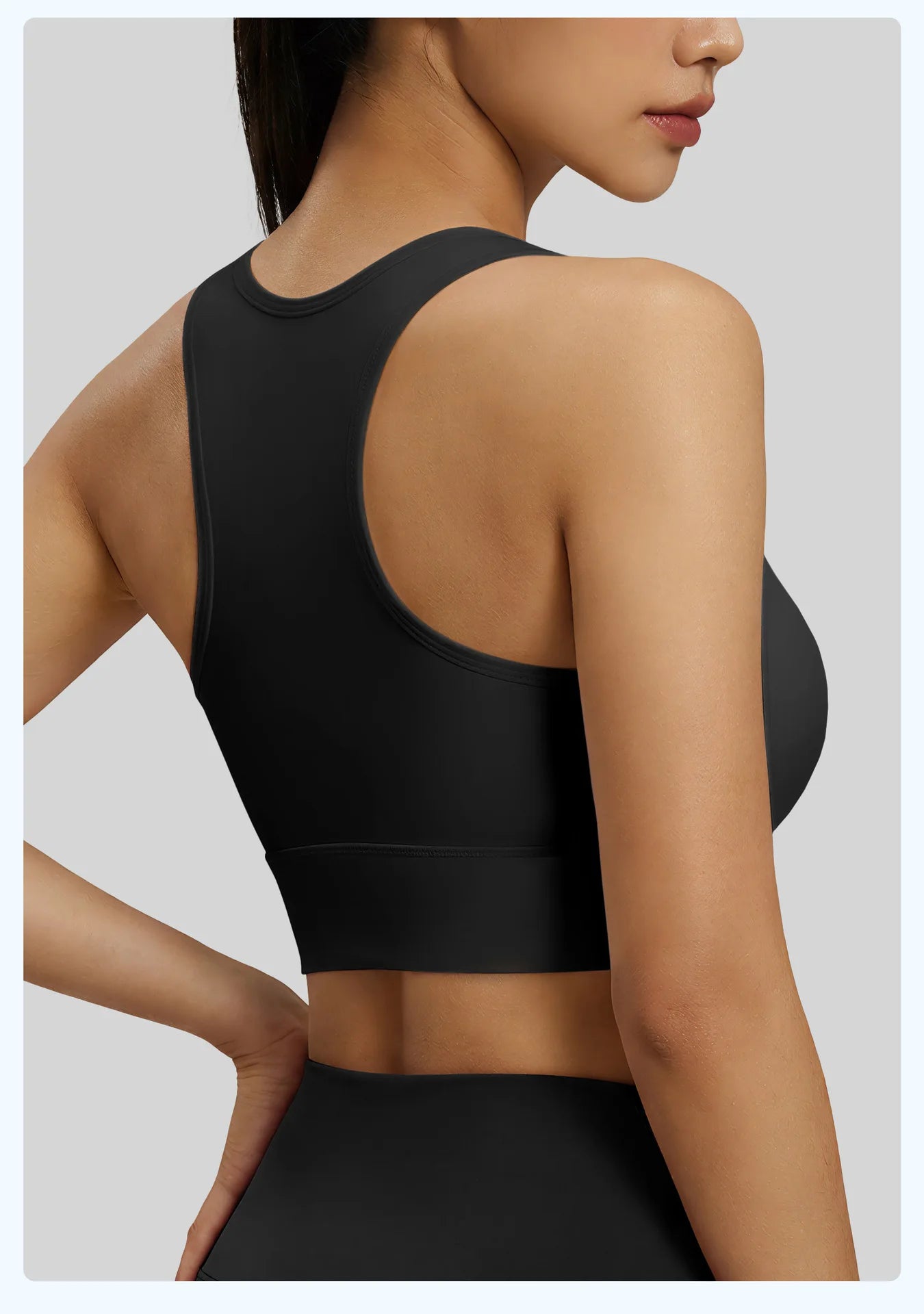 Women's Yoga Sports Bra Shock Absorption Gathered Nylon Elastic Top Running Fitness Vest Comfortable Breathable Fixed Pad