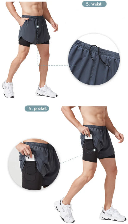 Padel Tennis Double Layer Shorts
