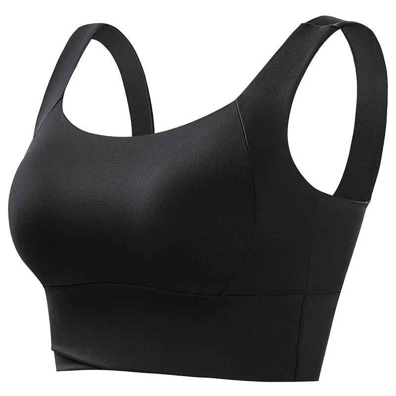 Women’s Padded High Impact Sports Bra – Racerback Workout Crop Top High Support Fitness Yoga Bra