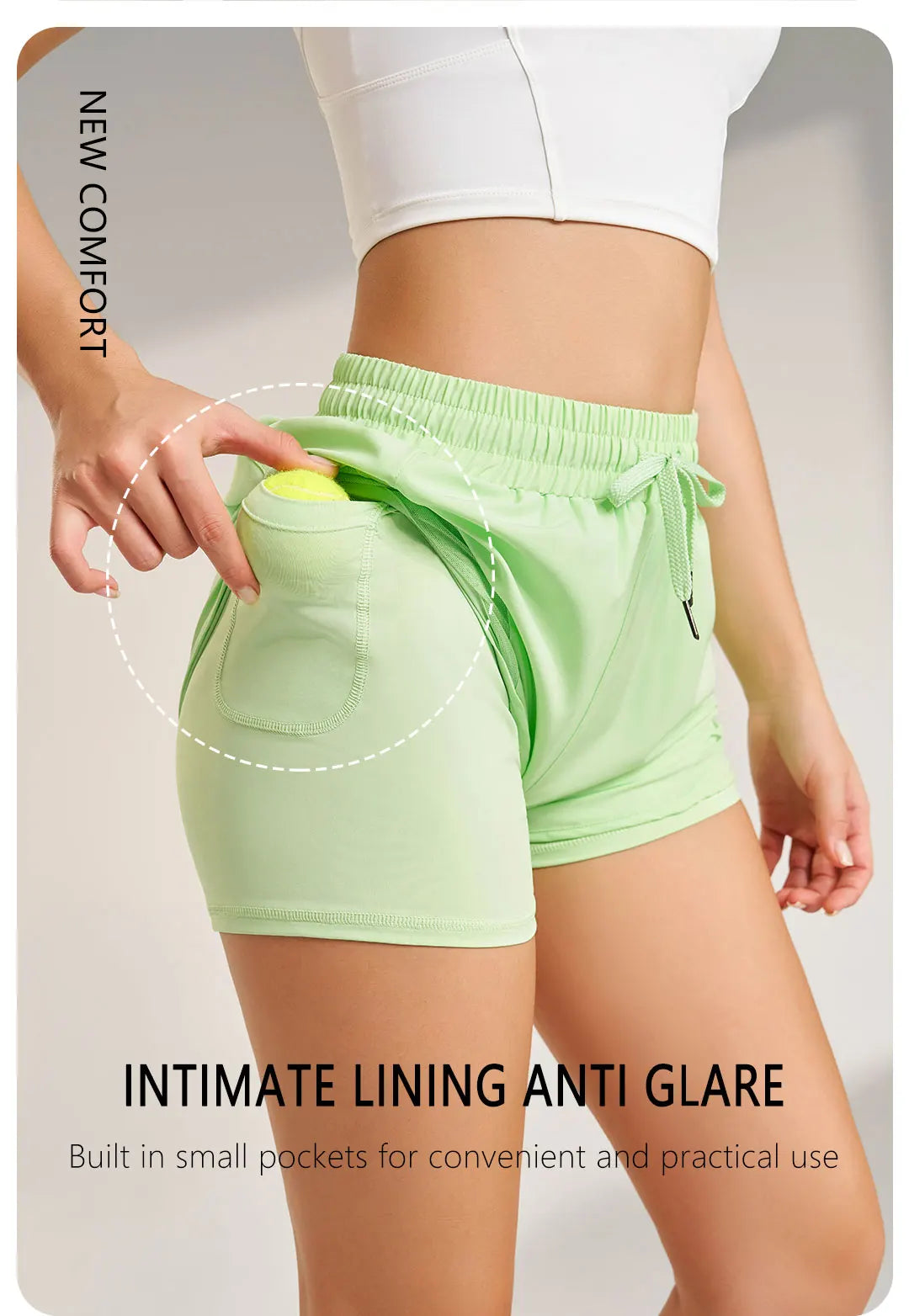 Padel Tennis High Waist Yoga Shorts