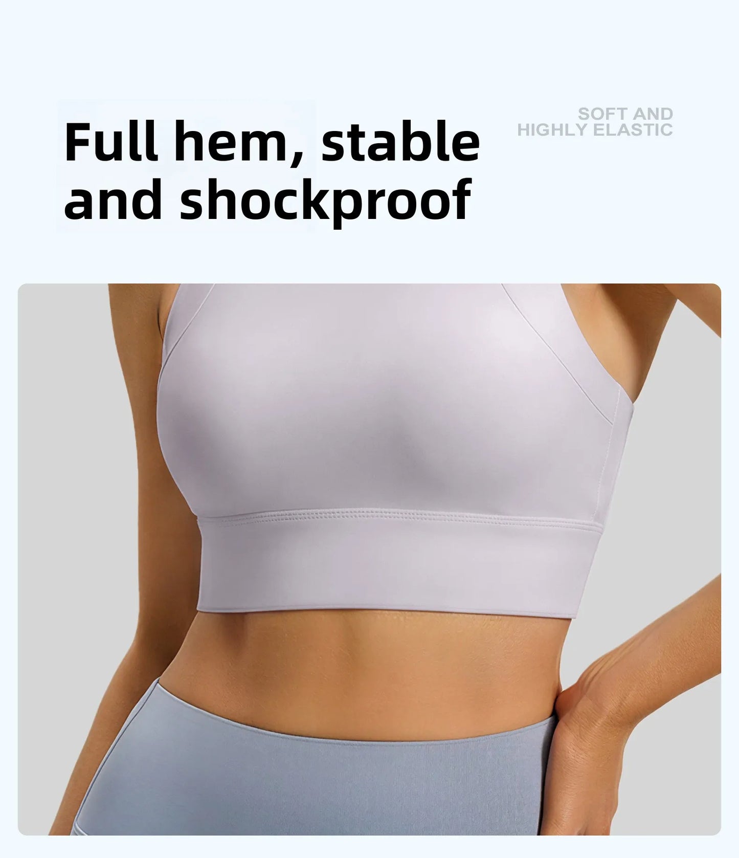 Women's Yoga Sports Bra Shock Absorption Gathered Nylon Elastic Top Running Fitness Vest Comfortable Breathable Fixed Pad