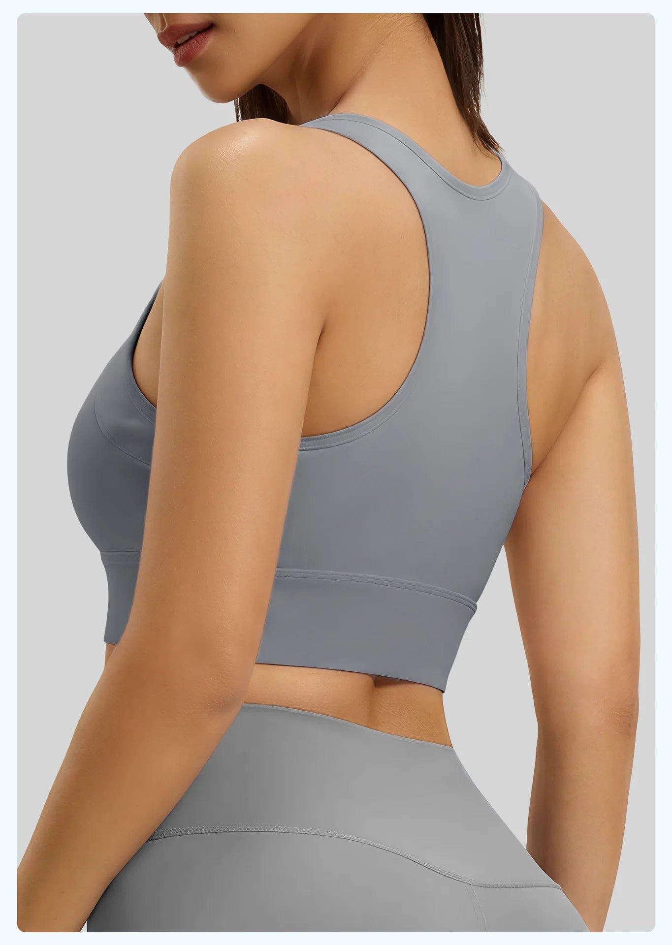 Women's Yoga Sports Bra Shock Absorption Gathered Nylon Elastic Top Running Fitness Vest Comfortable Breathable Fixed Pad