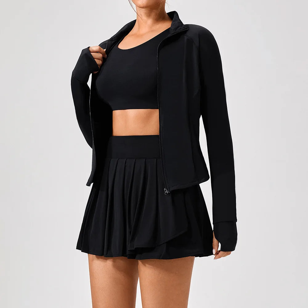 UV Resistant Sunscreen Jacket Quick Drying Slim Fit Ice Silk Cool Sports 3pcs Set