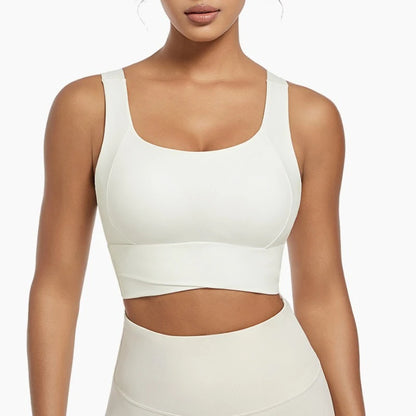 Women’s Padded High Impact Sports Bra – Racerback Workout Crop Top High Support Fitness Yoga Bra