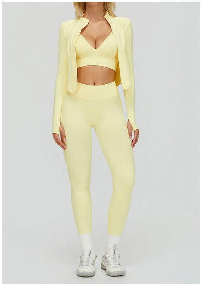 SWELTERING 2/3PCS Seamless Sportswear Fitness Sleeve Sports Suits