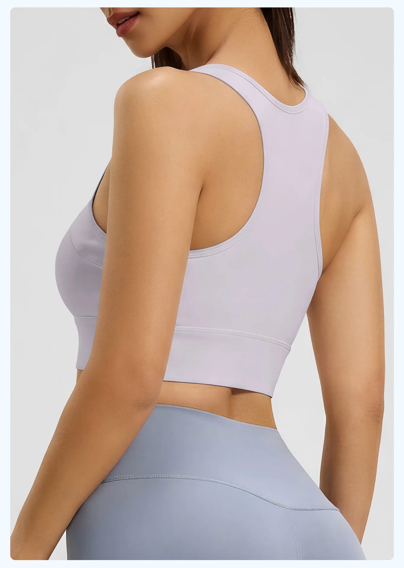 Women's Yoga Sports Bra Shock Absorption Gathered Nylon Elastic Top Running Fitness Vest Comfortable Breathable Fixed Pad