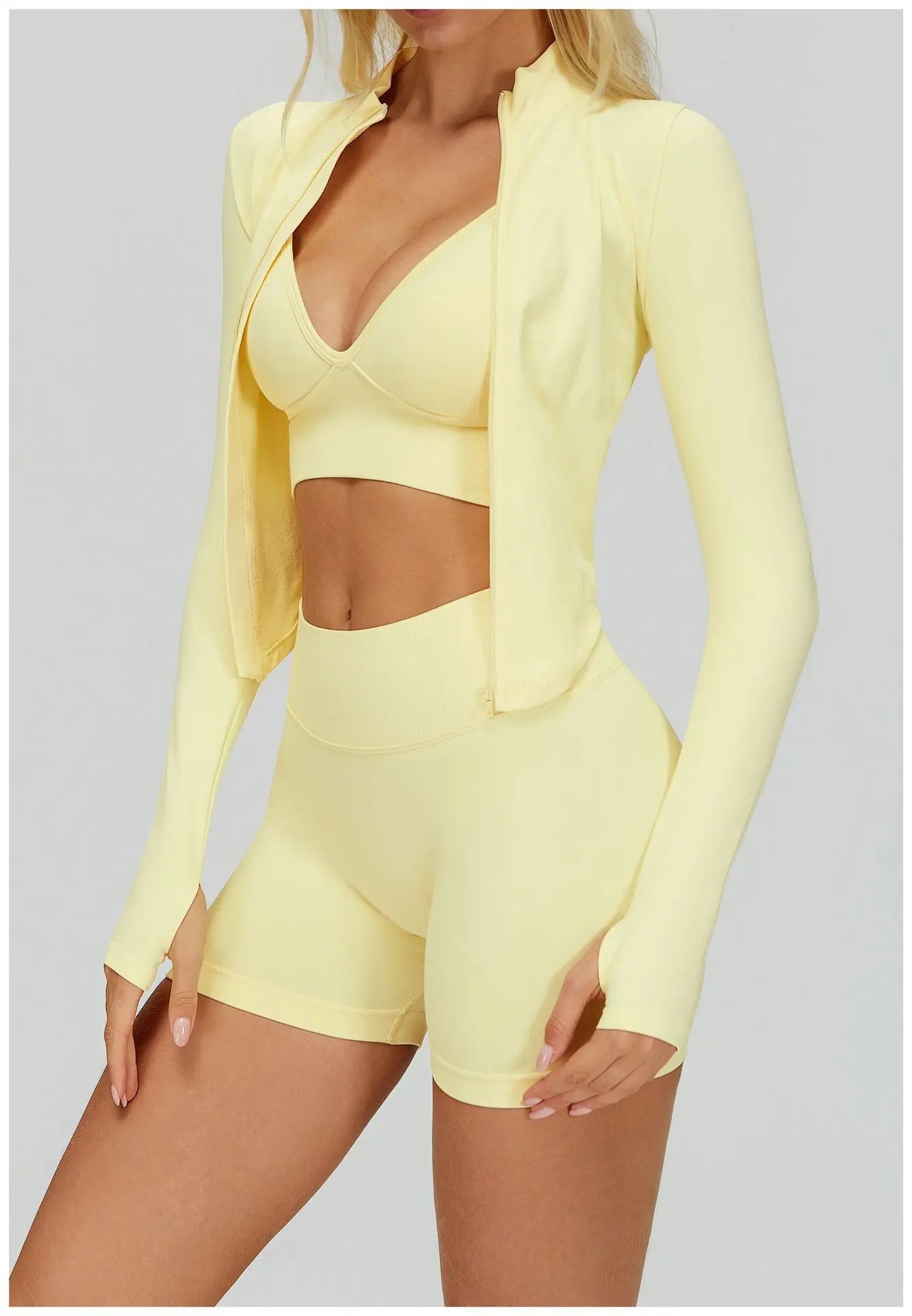 SWELTERING 2/3PCS Seamless Sportswear Fitness Sleeve Sports Suits