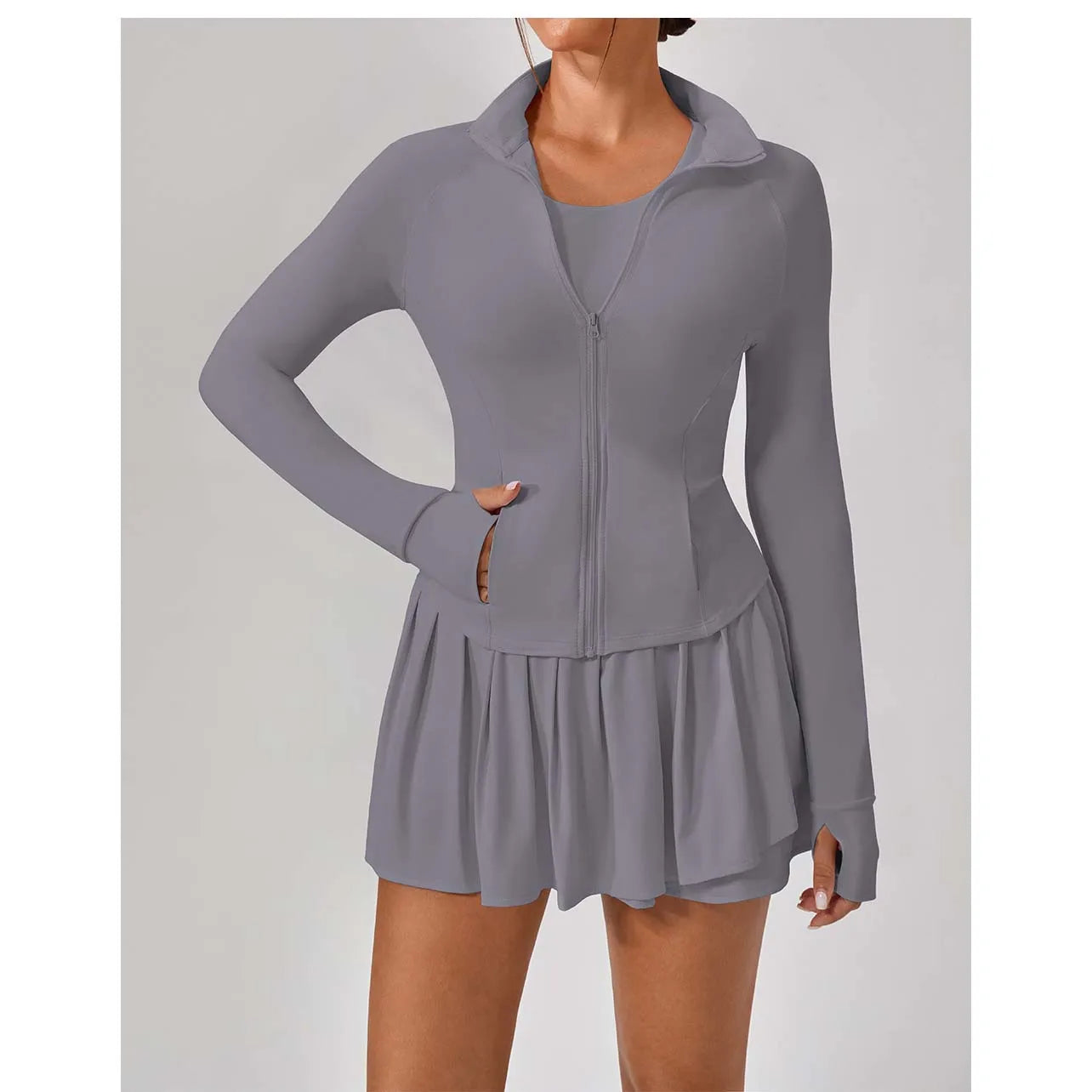 UV Resistant Sunscreen Jacket Quick Drying Slim Fit Ice Silk Cool Sports 3pcs Set