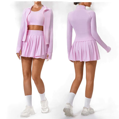 UV Resistant Sunscreen Jacket Quick Drying Slim Fit Ice Silk Cool Sports 3pcs Set