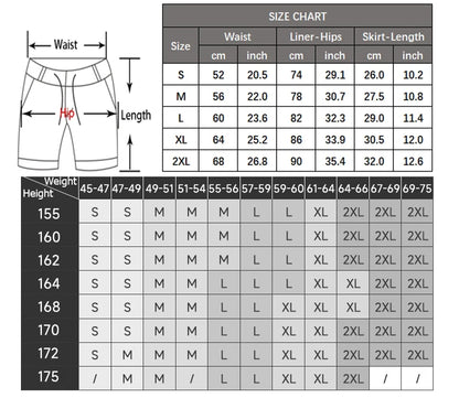 Padel Tennis 2-in-1 Running Skirt