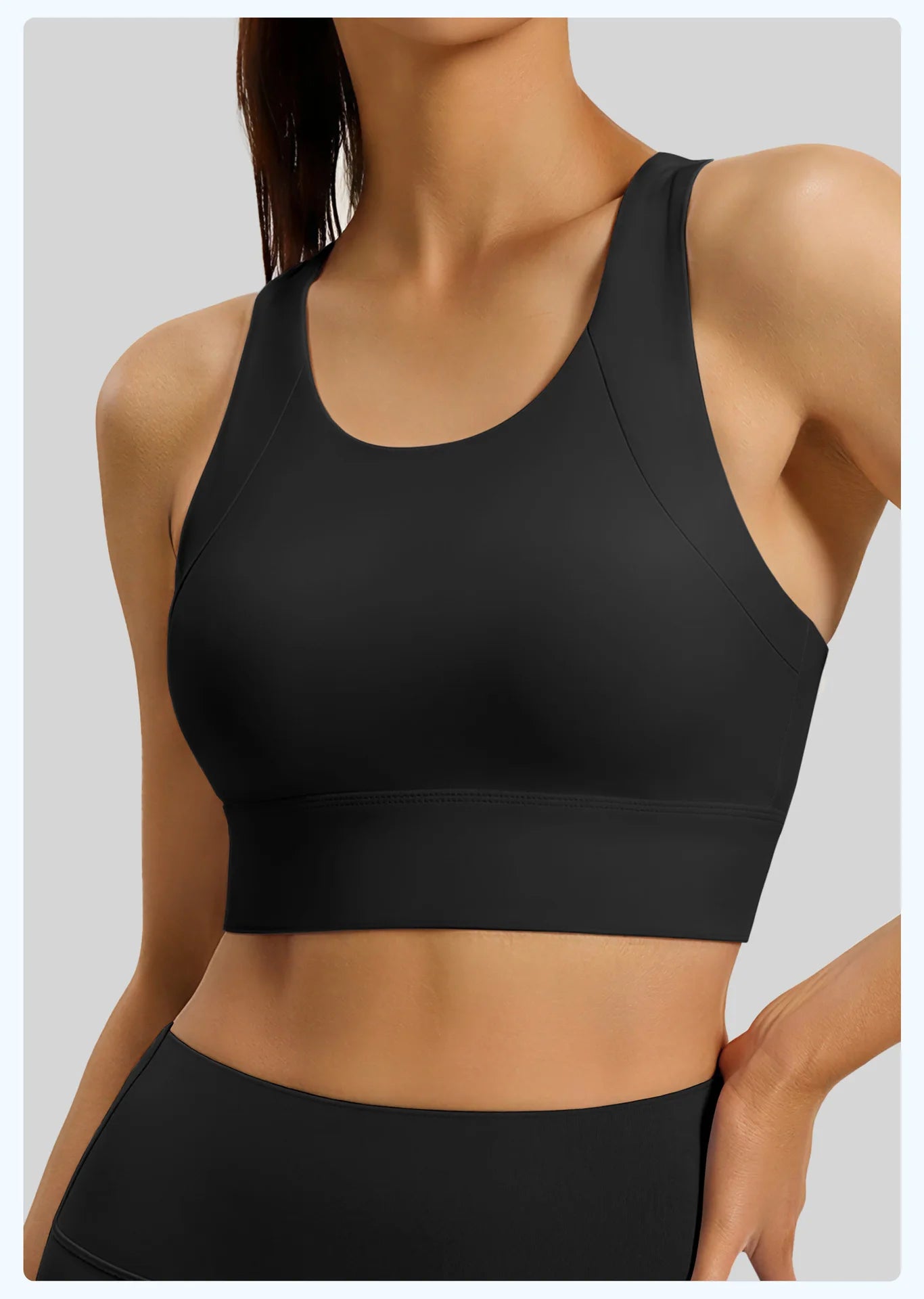 Women's Yoga Sports Bra Shock Absorption Gathered Nylon Elastic Top Running Fitness Vest Comfortable Breathable Fixed Pad