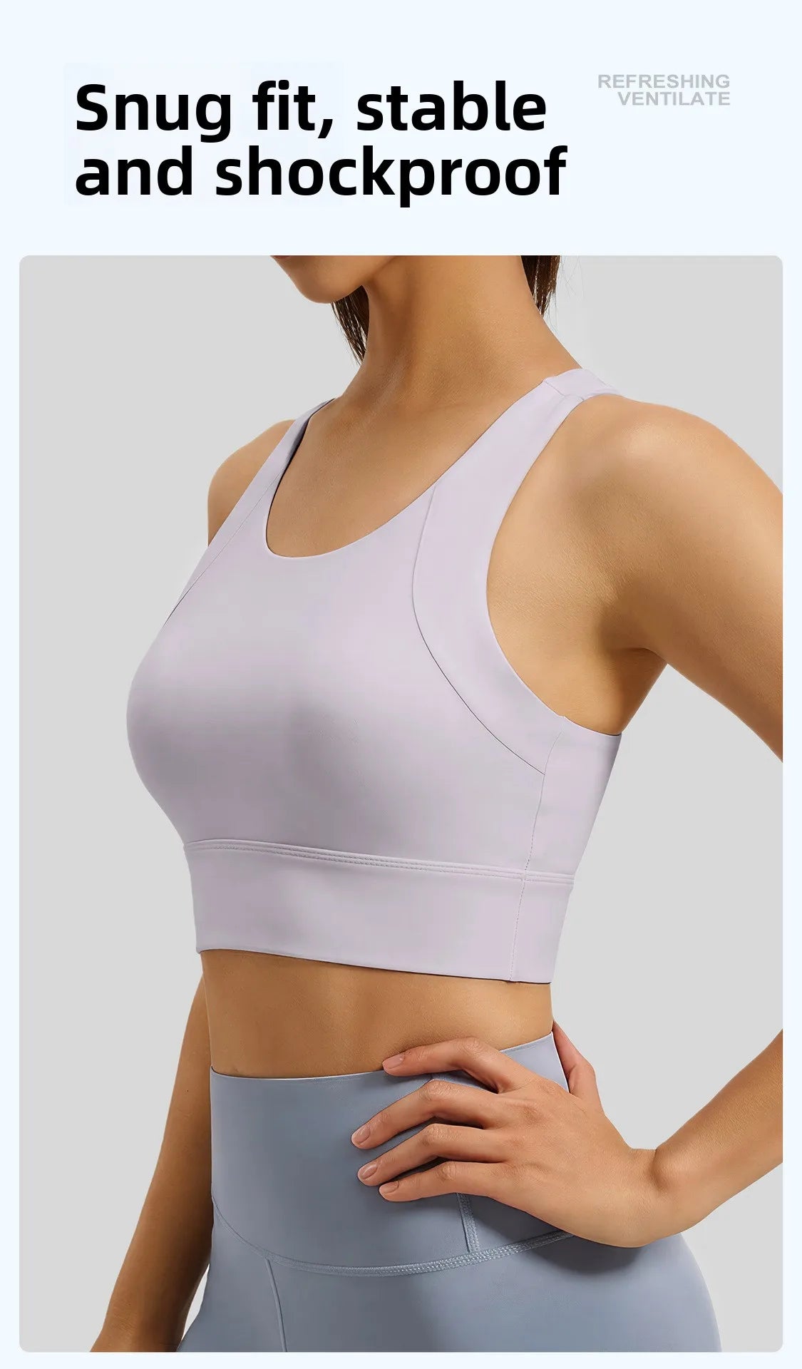 Women's Yoga Sports Bra Shock Absorption Gathered Nylon Elastic Top Running Fitness Vest Comfortable Breathable Fixed Pad