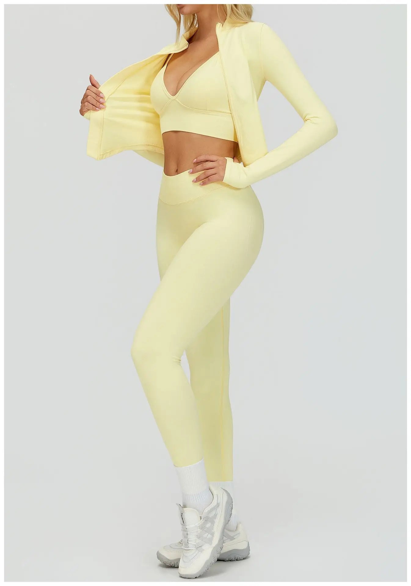 SWELTERING 2/3PCS Seamless Sportswear Fitness Sleeve Sports Suits