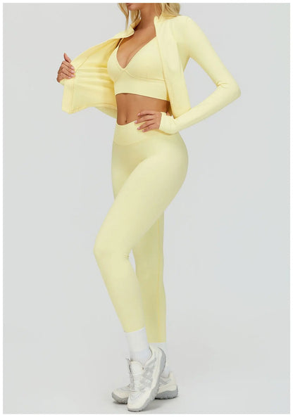 SWELTERING 2/3PCS Seamless Sportswear Fitness Sleeve Sports Suits