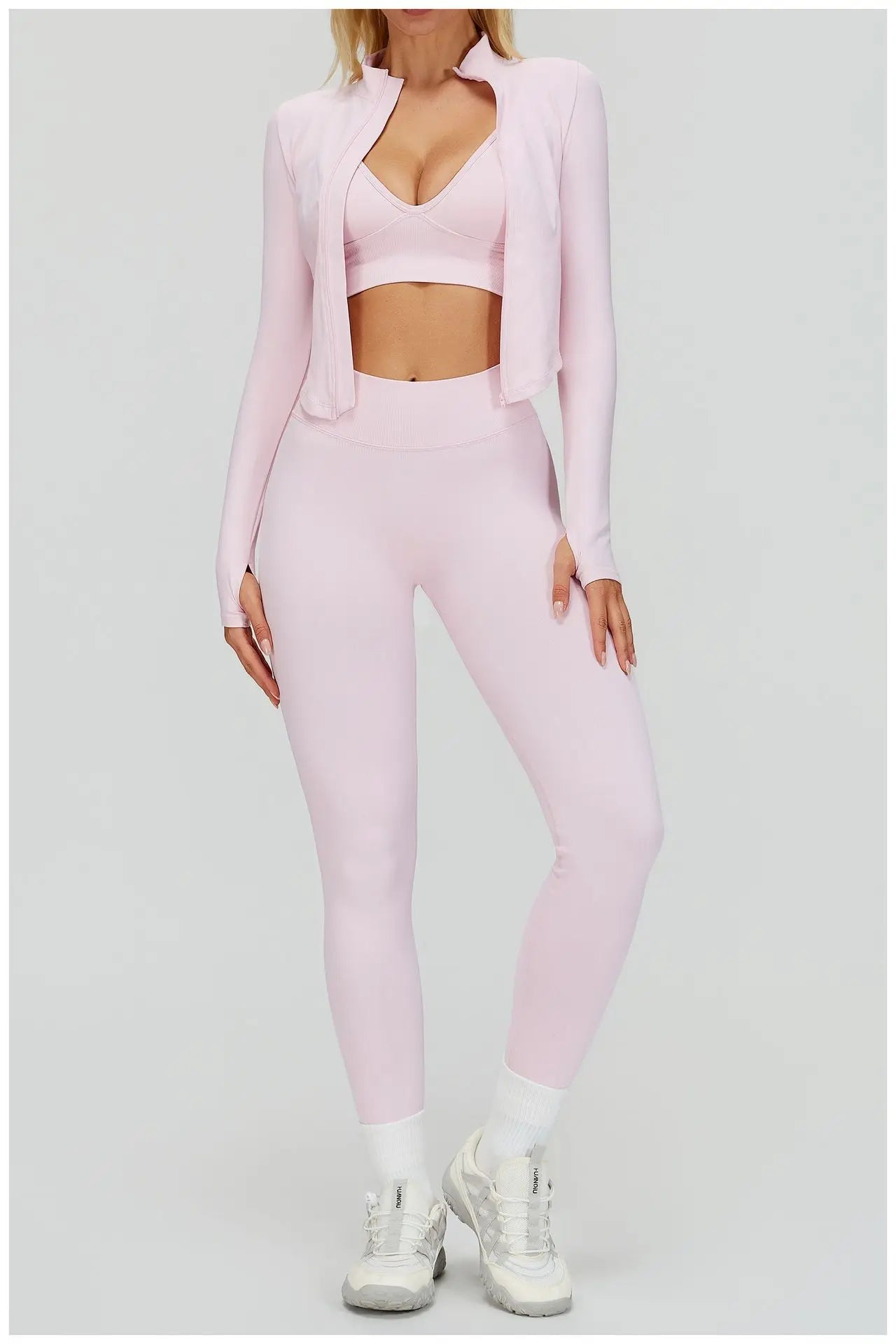 SWELTERING 2/3PCS Seamless Sportswear Fitness Sleeve Sports Suits